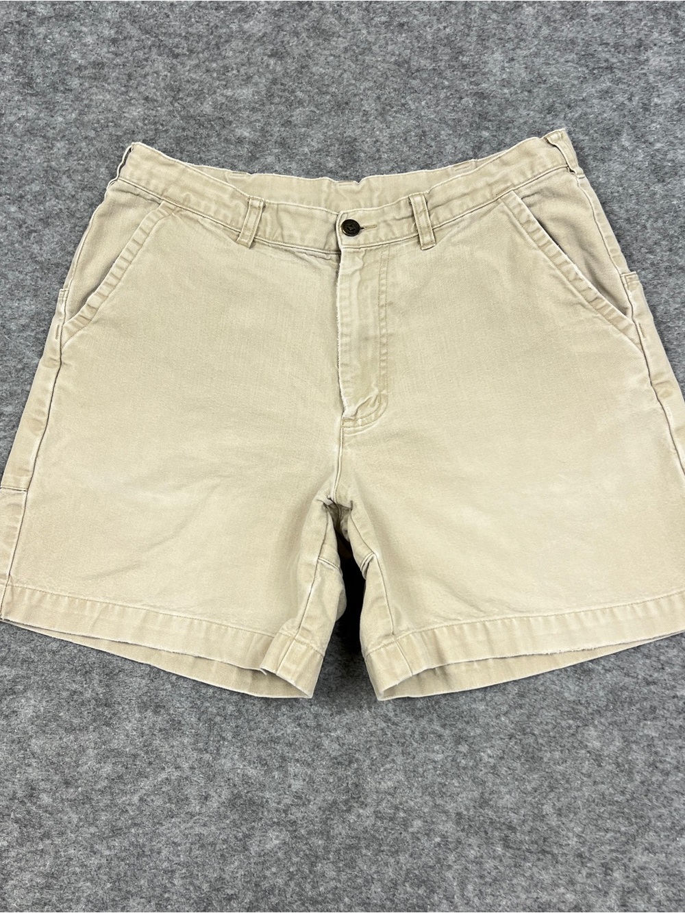 Patagonia Shorts Mens 34 Beige Organic Cotton Canvas Chino Outdoor Hike Stand Up